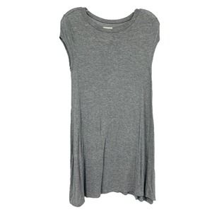 BILLABONG Jersey Knit Dress Grey Short Sleeve Comfort Stretch Beach Womens M